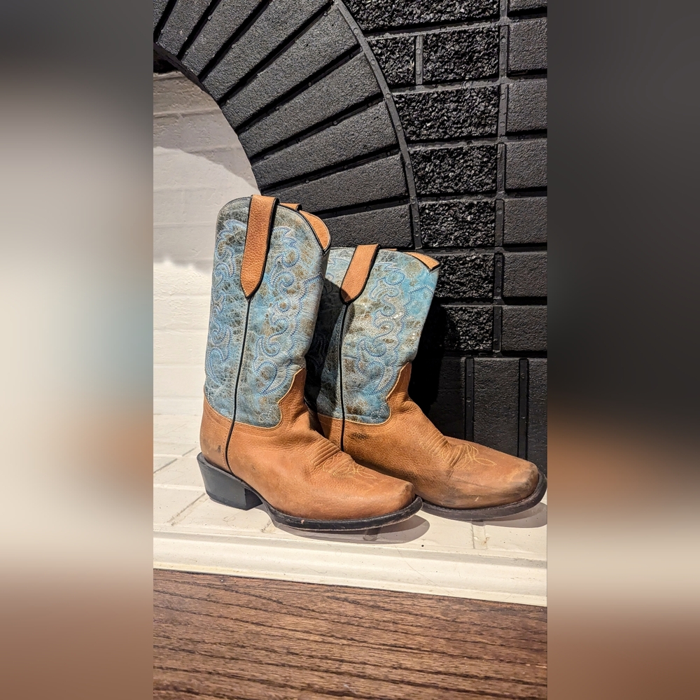 Nuevo Rancho Carson Square Toe Handmade Western Boots Women's 8.5 Men's 7 $296